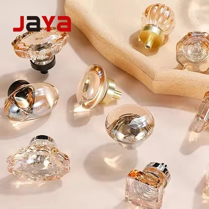 JAYA Wholesale Modern Fashion Furniture Single Hole Knob Handle Door Knob Fancy Drawer Furniture Handle Crystal Small Handle