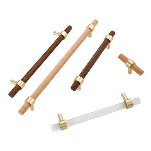 JAYA Wood Cabinet Handles Gold Brass Cabinet Hardware Clear Drawer Pulls/clear Cabinet Pulls for Kitchen Furniture Door Handle
