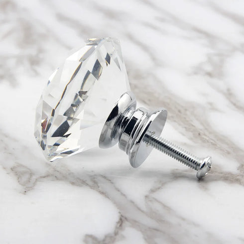 JAYA Z857 30mm Diamond Door Knobs Drawer Cabinet Furniture Handle Knob Screw Furniture Accessories
