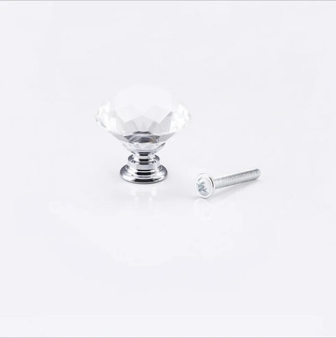 JAYA Z857 30mm Diamond Door Knobs Drawer Cabinet Furniture Handle Knob Screw Furniture Accessories