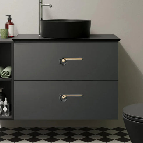 JAYA Zinc Alloy Cabinet Drawer Handle Note Shape Handles  Black Small Cabinet Kitchen Door  ZINC ALLOY DOOR DRAWER KNOB