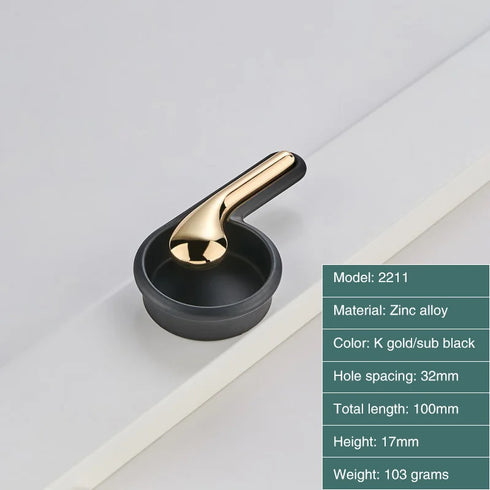 JAYA Zinc Alloy Cabinet Drawer Handle Note Shape Handles  Black Small Cabinet Kitchen Door  ZINC ALLOY DOOR DRAWER KNOB