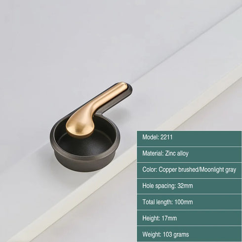 JAYA Zinc Alloy Cabinet Drawer Handle Note Shape Handles  Black Small Cabinet Kitchen Door  ZINC ALLOY DOOR DRAWER KNOB