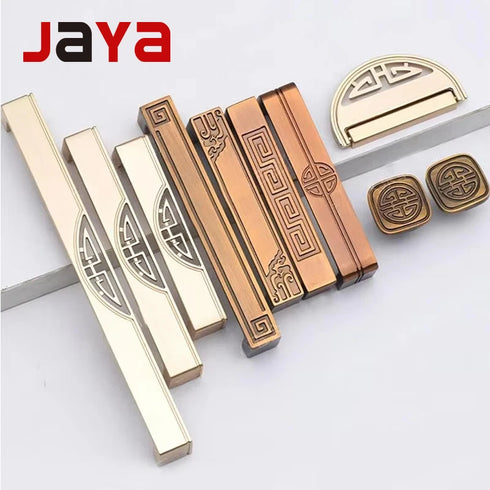 JAYA Zinc Alloy Handles for Kitchen Cabinets Antique Brushed Bronze Drawer Pulls and Modern Cupboard Door furniture door handles