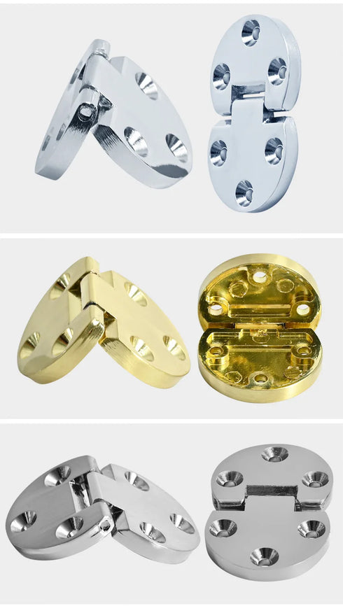 JAYA Zinc Alloy Wholesale Semicircle 180 Degree Folding Round Table Thickened Furniture Cabinet Flap Hinges