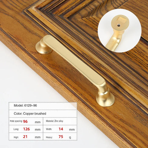 JAYA Zinc Handle Modern Simple Gold Drawer Cabinet Furniture Hardware Single Hole Door Handle