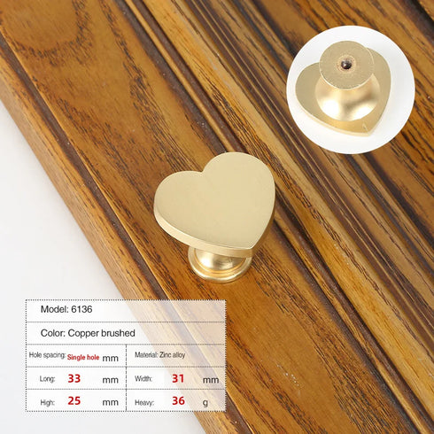 JAYA Zinc Handle Modern Simple Gold Drawer Cabinet Furniture Hardware Single Hole Door Handle