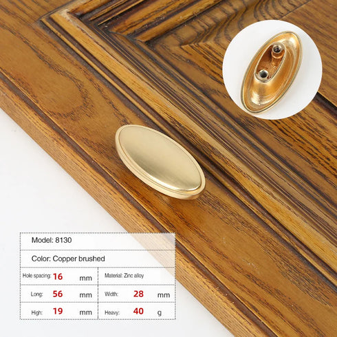 JAYA Zinc Handle Modern Simple Gold Drawer Cabinet Furniture Hardware Single Hole Door Handle