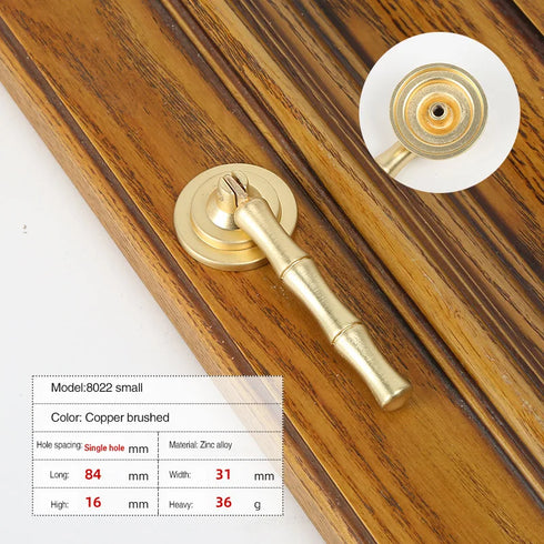 JAYA Zinc Handle Modern Simple Gold Drawer Cabinet Furniture Hardware Single Hole Door Handle