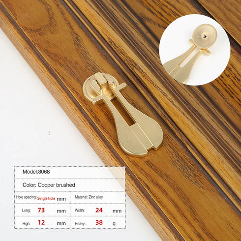 JAYA Zinc Handle Modern Simple Gold Drawer Cabinet Furniture Hardware Single Hole Door Handle