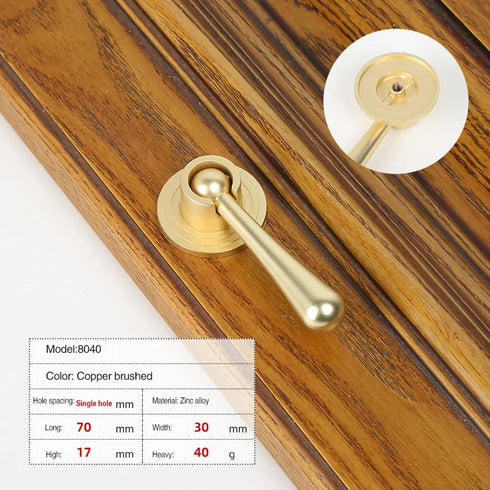 JAYA Zinc Handle Modern Simple Gold Drawer Cabinet Furniture Hardware Single Hole Door Handle