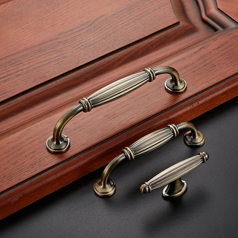 JAYA cupboard handles Antique handle bronze European zinc alloy wardrobe kitchen handle