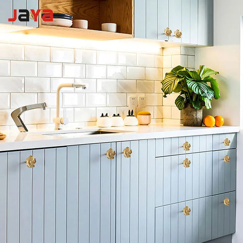 Jaya Cabinet Drawer Pure Copper Fish Handle Light Luxury Porch Cabinet Door Rose Brass Handle