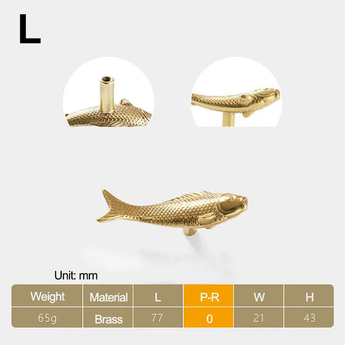Jaya Cabinet Drawer Pure Copper Fish Handle Light Luxury Porch Cabinet Door Rose Brass Handle