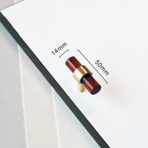 Nordic Creative Crystal Single Cupboard Handles Cabinet Wardrobe Colored Crystal Brass Drawer Handle