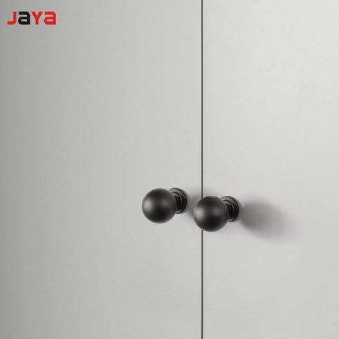 Nordic Wardrobe Modern Minimalist Black Handle Drawer American Single Hole Golden Round Aluminum Alloy Knob