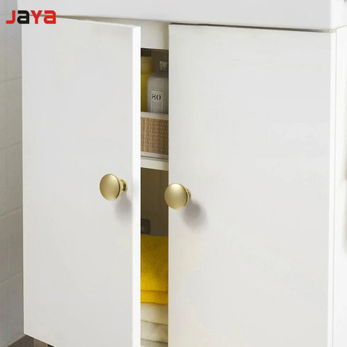 Nordic Wardrobe Modern Minimalist Black Handle Drawer American Single Hole Golden Round Aluminum Alloy Knob